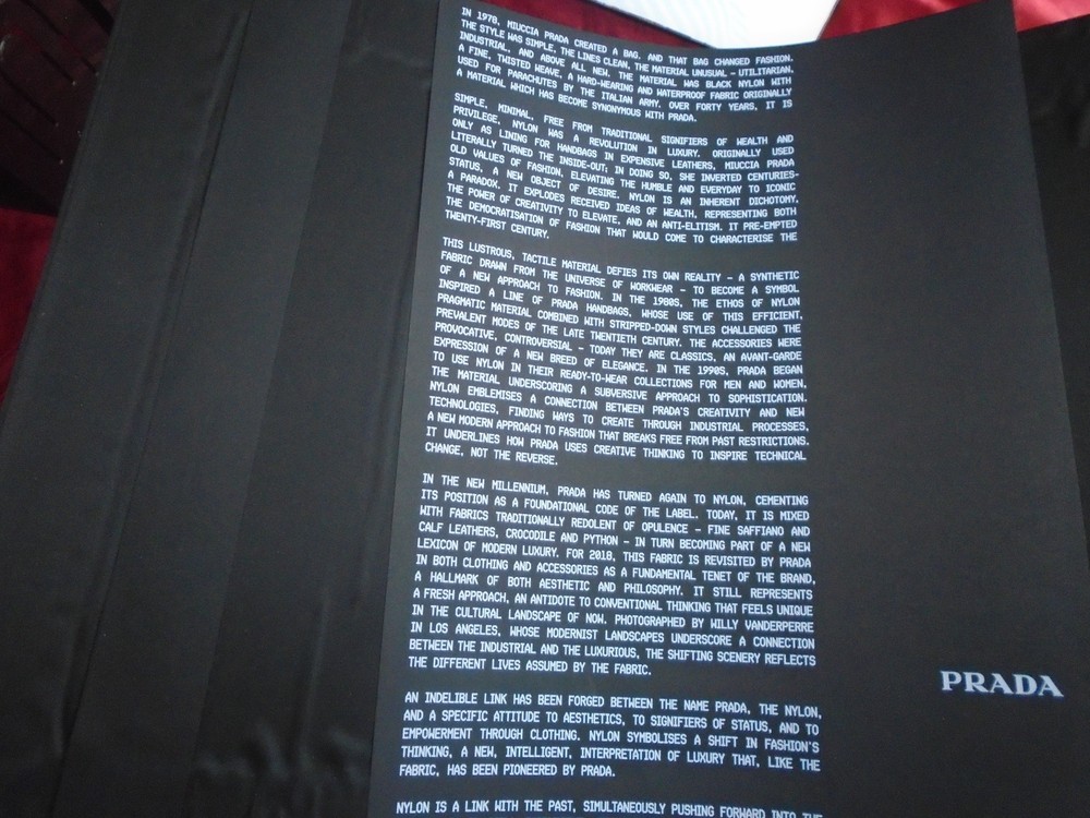 PRADA SS 18 NYLON BOOK LIMITED EDITION