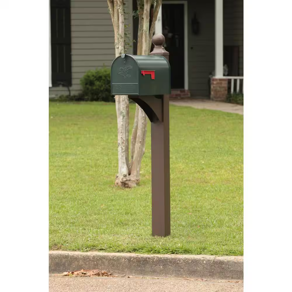 Elite Green, Large, Steel, Post Mount Mailbox