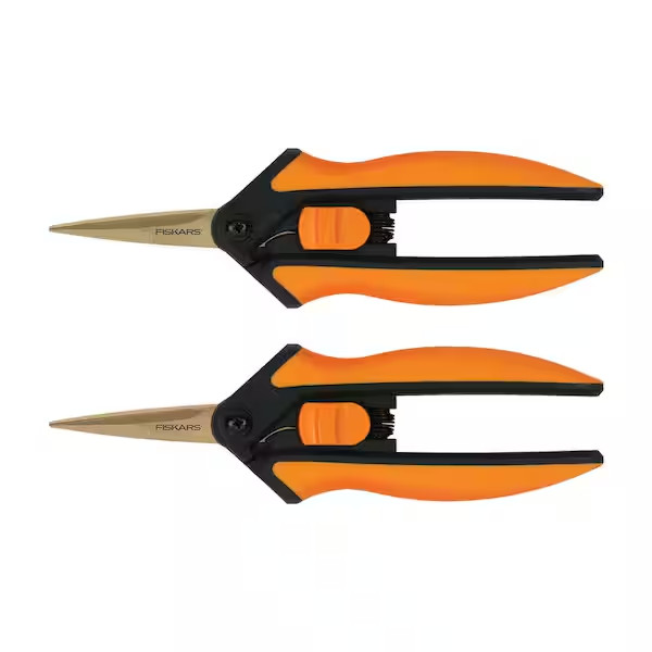 6 in. Titanium Micro-Tip Pruning Shears with Softgrip Handles (2-Pack)