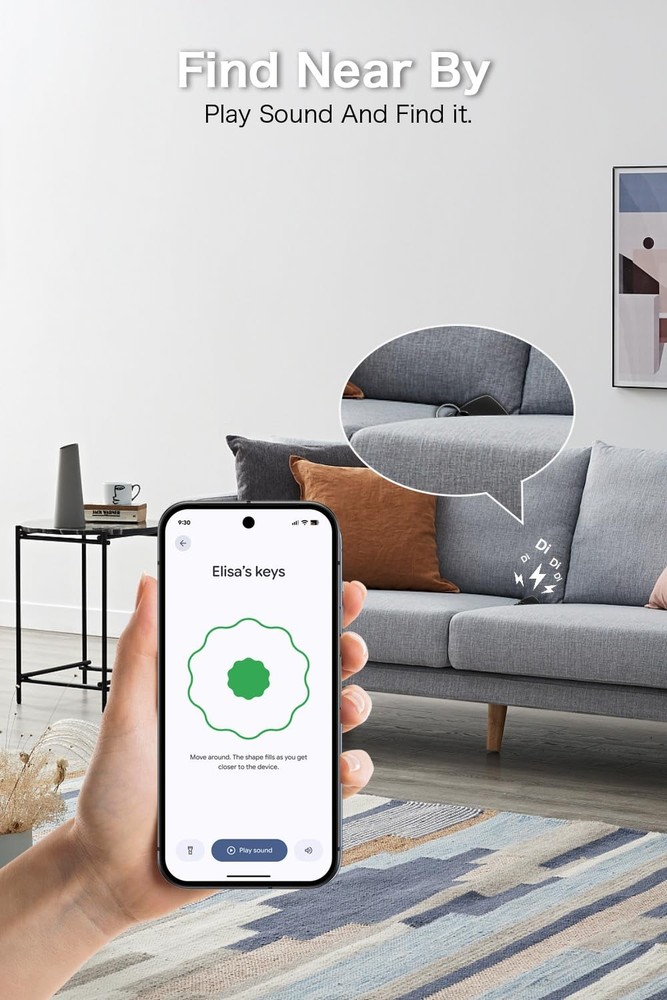 4 Pack Android Tracker Tag- Tracker Tags for Android Phones, Supports Google ...