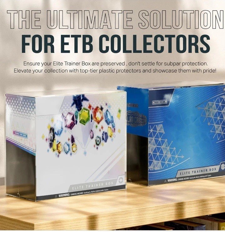 Dinavio Crafthouse PET Plastic ETB Protector Case 10 Pack - Elite Trainer Box...
