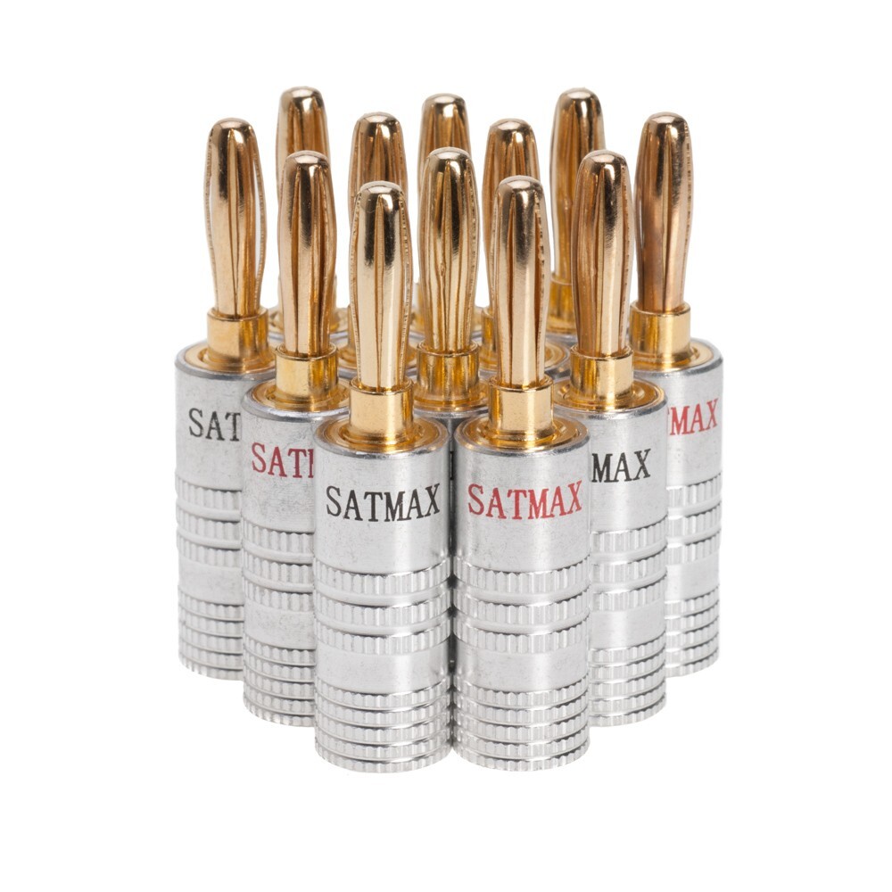 Banana Plug Dual Screw 24K Gold Plated Speaker Wire Jack Connector Multi-Pck LOT