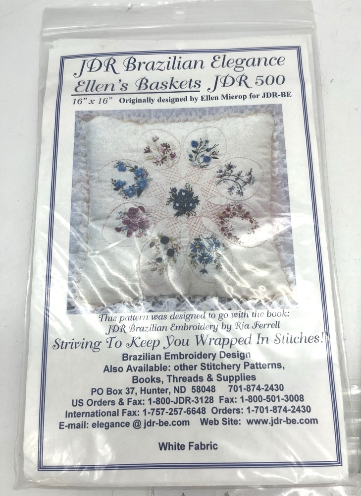 3 Brazilian Dimensional Embroidery - Printed Patterns - Anna G - Loretta's - JDR