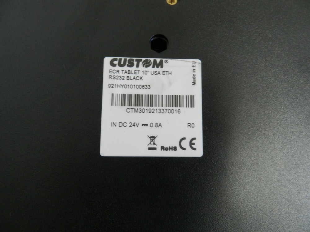 CUSTOM ECR TABLET 10'' USA ETH RS232 BLACK REGISTER