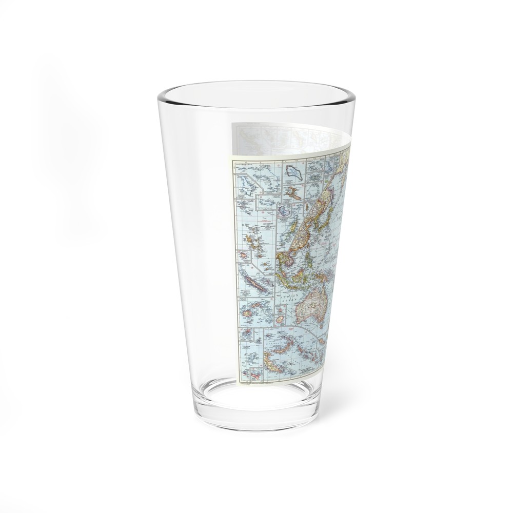 Pacific Ocean (1952) (Map) Pint Glass 16oz
