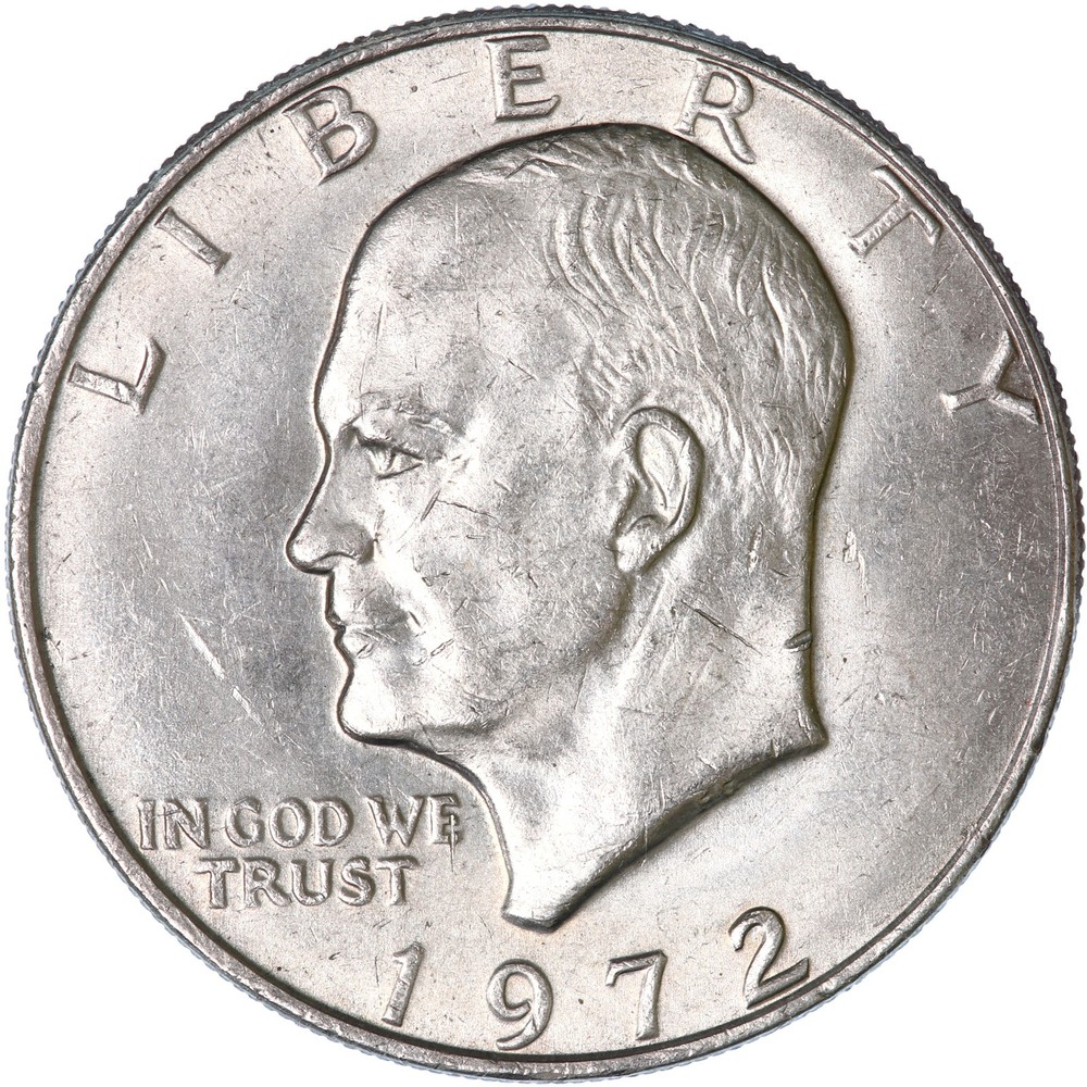 1972 (P) Eisenhower Dollar Type 1 AU Ike