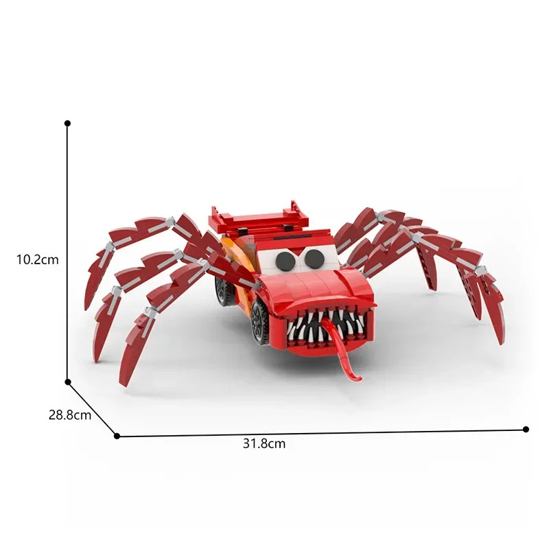 Horror Demonic Spider Train Building Blocks MOC Choo-Choo Charles Evil
