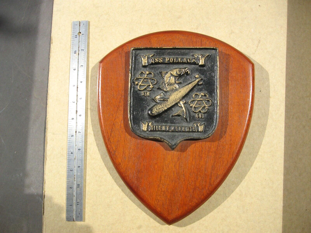 Vtg USS POLLACK Plaque