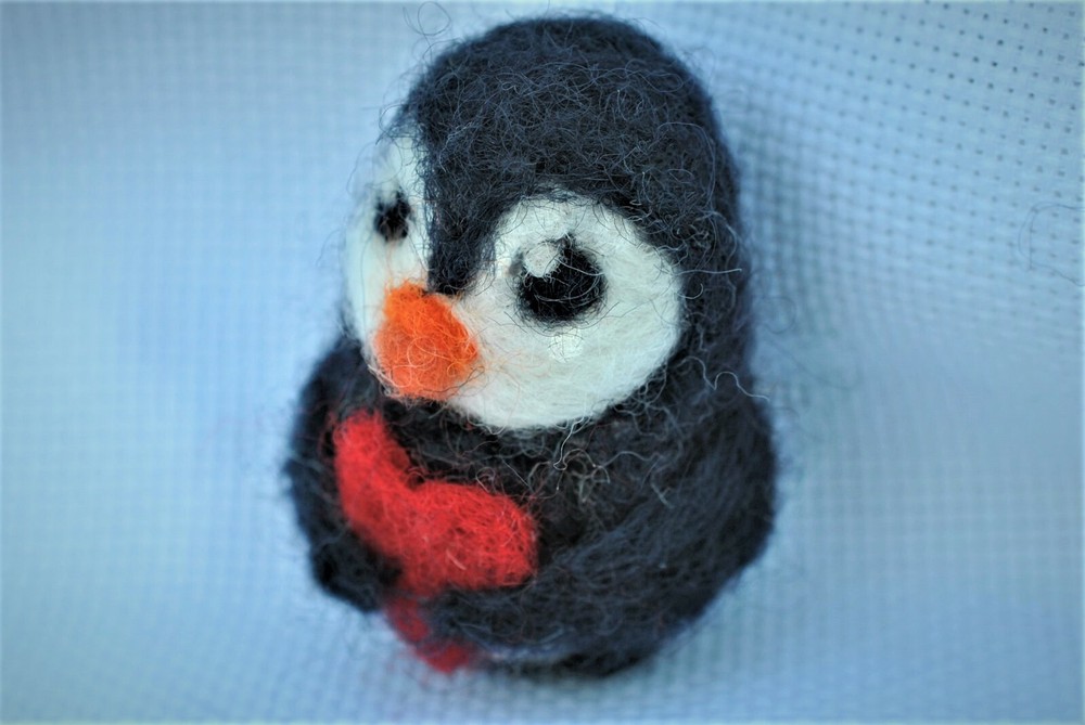 Needlefelted penguin