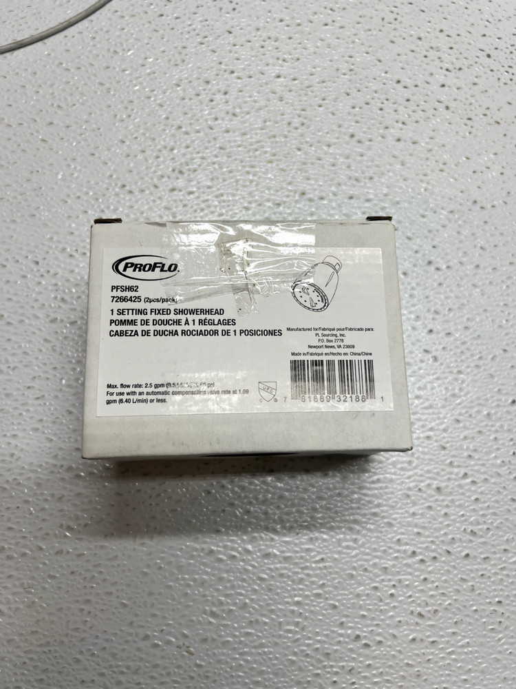 (2-Pk) ProFlo Single Function Showerhead Polished Chrome PFSH62