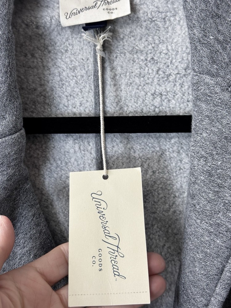 Universal Thread Gray Long Sleeve Jersey Button Pockets Blazer Size Small