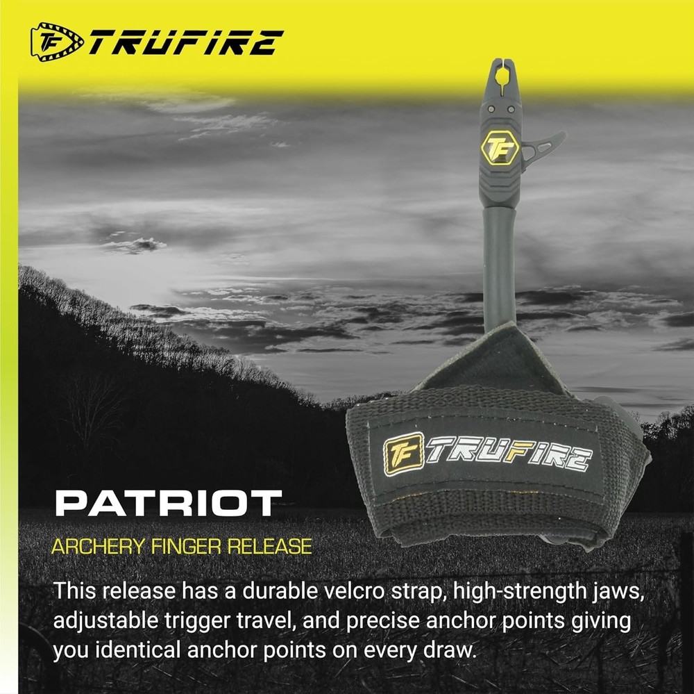 Durable Patriot Archery Bow Release with Padded Strap and Adjustable Trigger