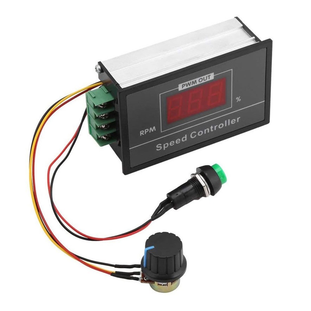 DC Motor PWM Speed Controller 0-100% Adjustable 30A 6-60V w/ Start Stop