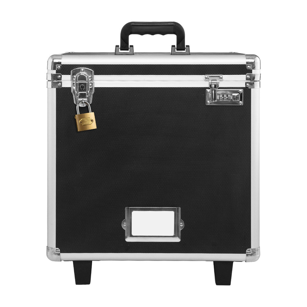 VEVOR Locking Rolling File Storage Box - Mobile Case with Telescoping Handle
