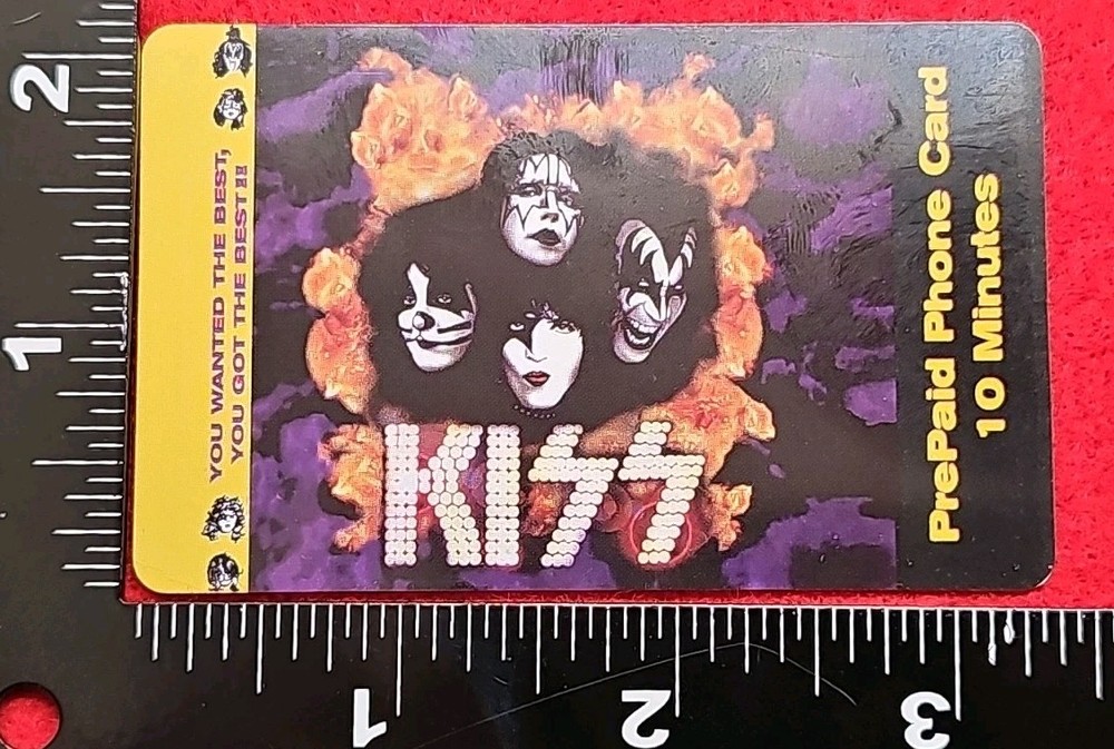 Vintage KISS 10 Minute PrePaid Phone Calling Card