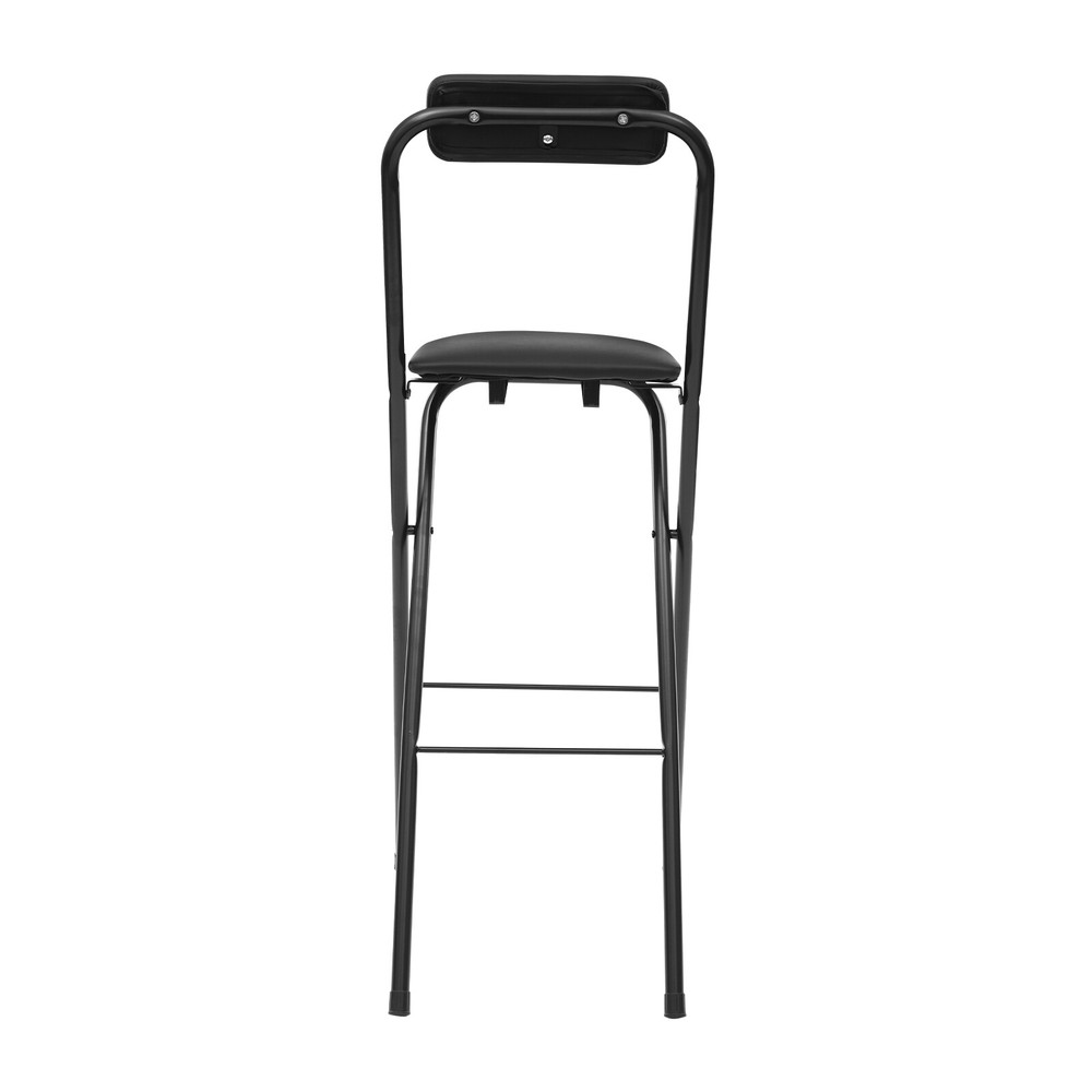 70cm Folding Bar Stool with Backrest, Tall Foldable Stool Chair Portable 1 Pc