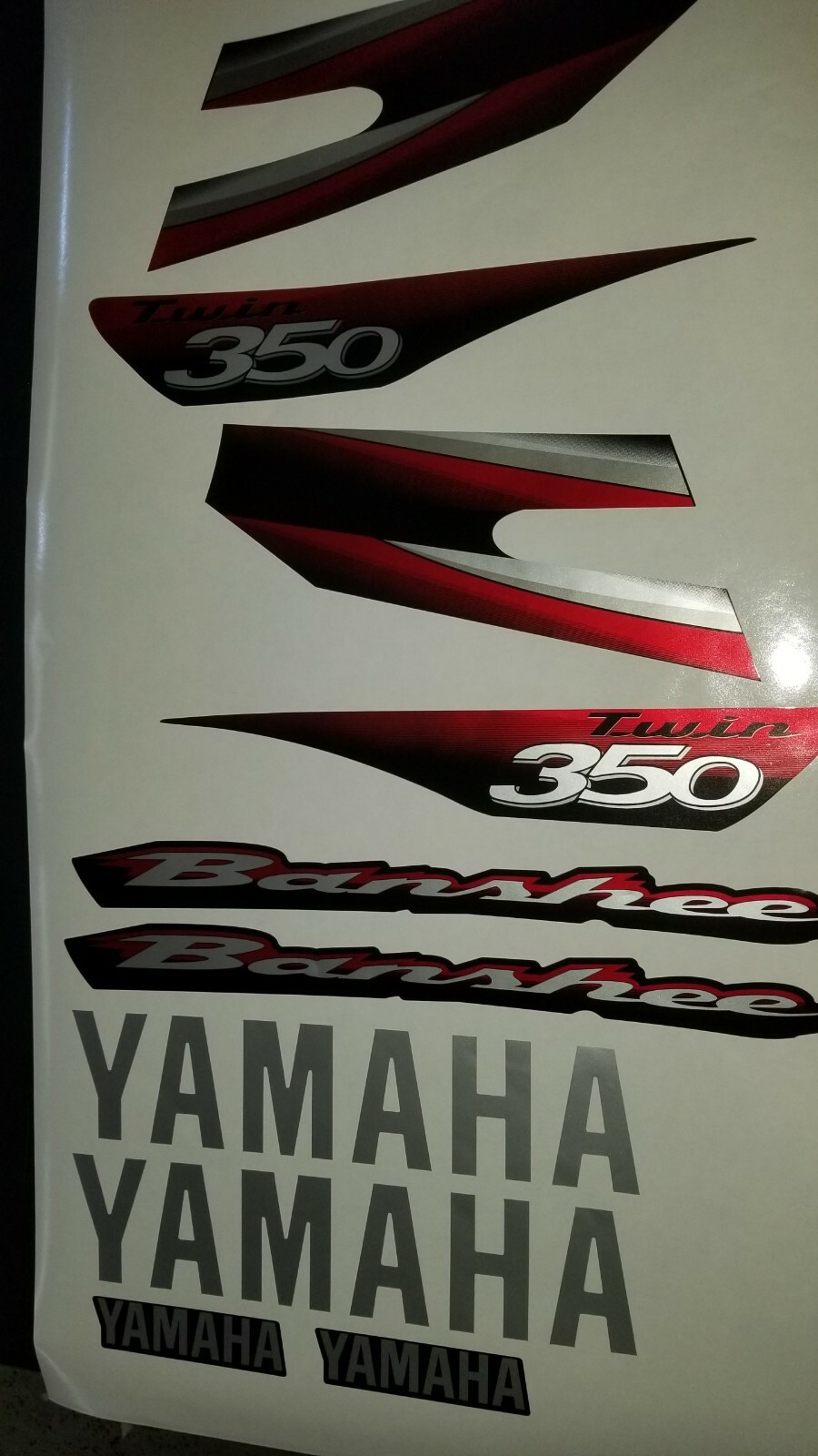 yamaha banshee full graphics decals kit 2003 ... THICK AND HIGH GLOSS
