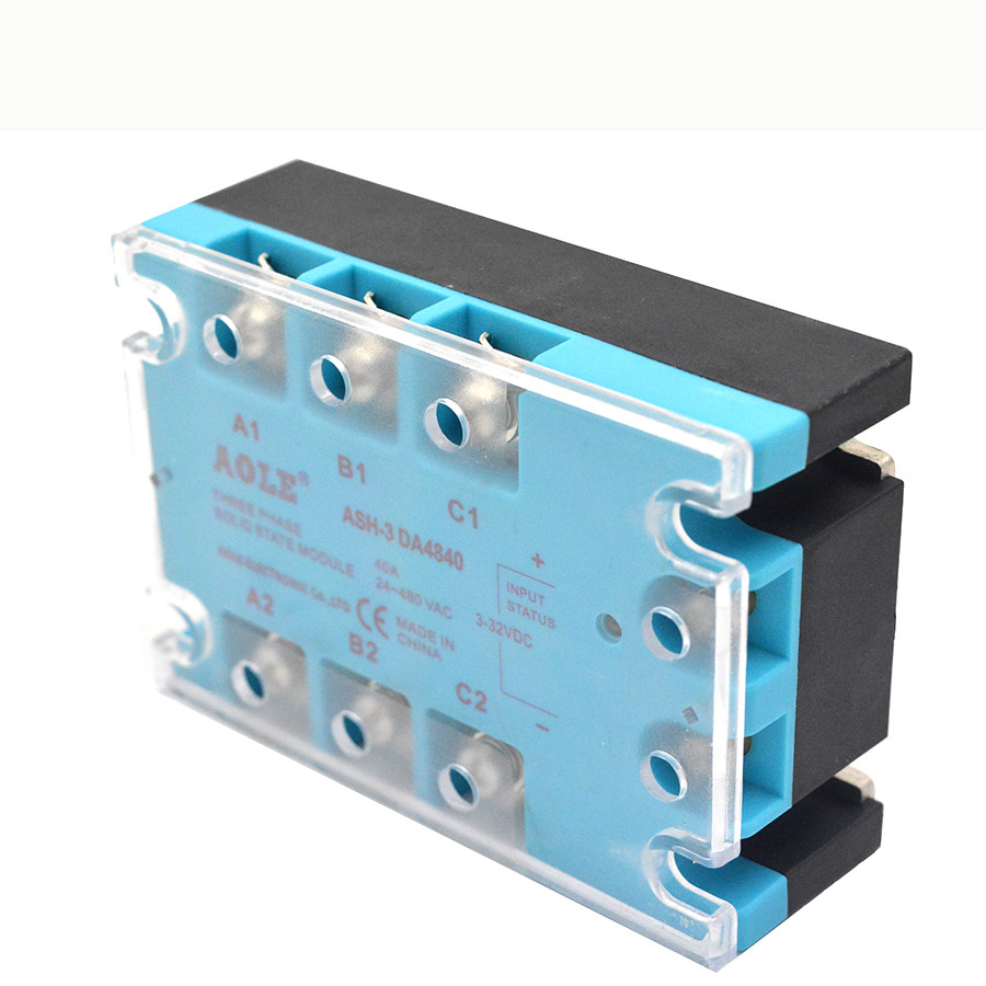 ASH-3-DA4840 Three Phase Solid State Relay Module DC to AC 3-32VDCto480VAC40A✦Kd