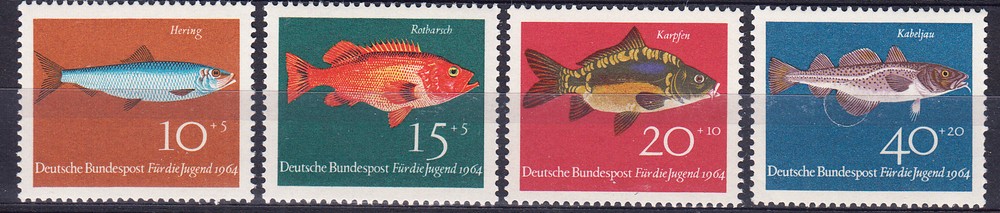 W GERMANY B396-B399 FISHES
