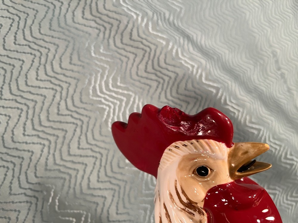Ceramic Barnyard Rooster Figurine/Statue Multicolor - Now restored