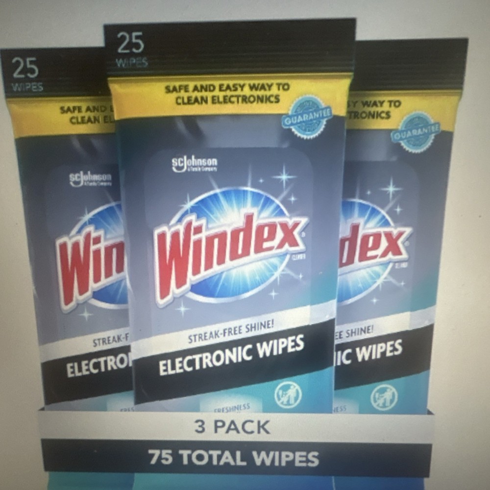 Windex Electronics Wipes 75 Pack Anti-Static Screen Cleaner for Screens