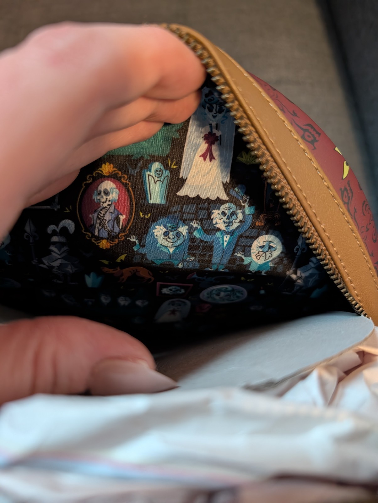 Disney Haunted Mansion Stretching Room Portraits Glow-in-the-Dark Mini Backpack