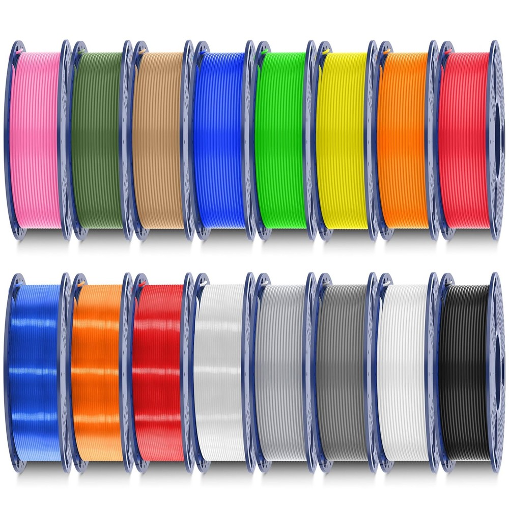 SUNLU 16 Color PLA Filament Bundle Multicolor, PLA 3D Printer Filament 1.75mm...