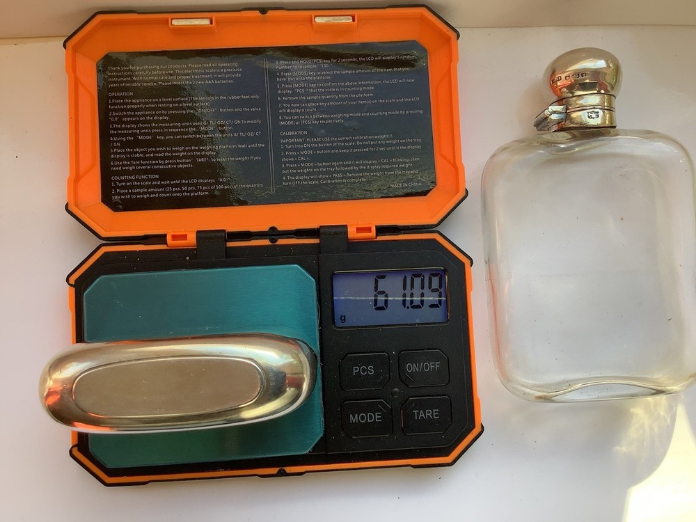 Antique Solid Silver Hip Flask James Dixon & Sons 1891