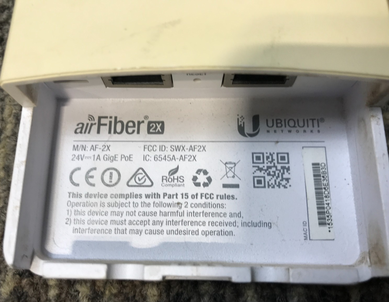 Ubiquiti AF-2X Backhaul Radio