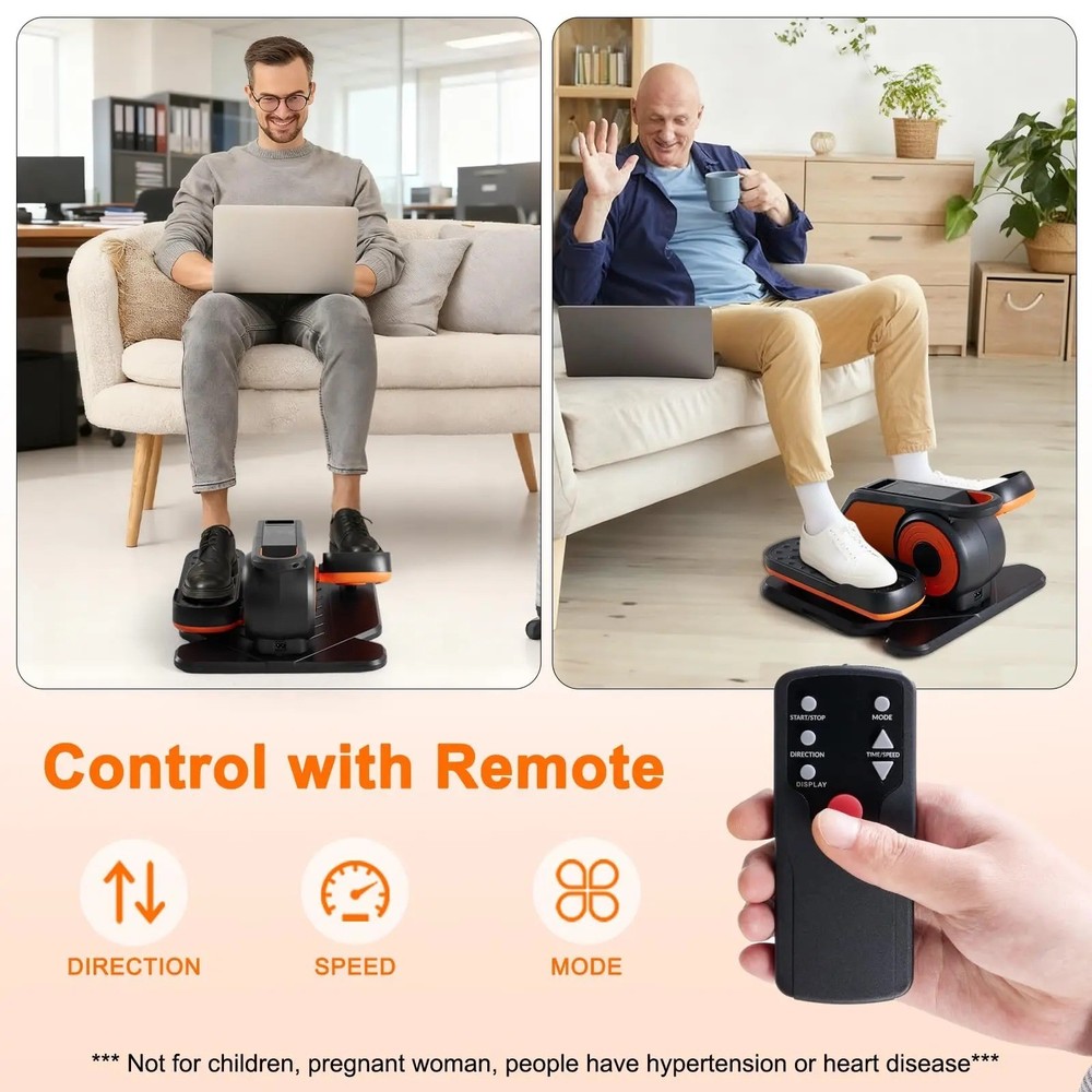 Mini Under Desk Elliptical Pedal Exerciser Quiet Portable w/ Display