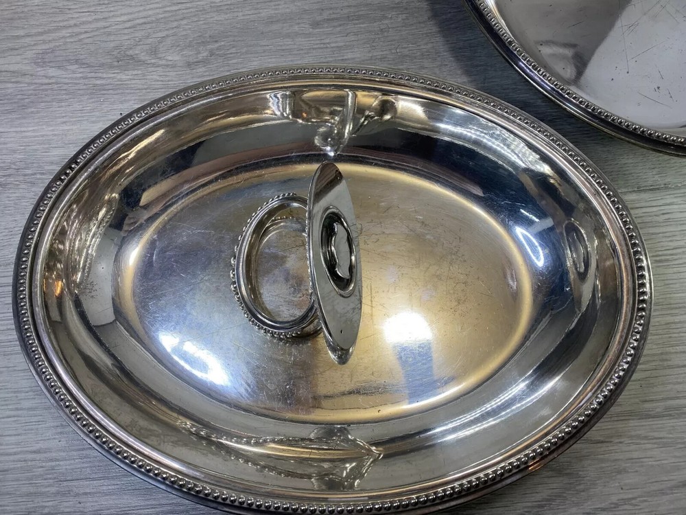 Victorian walker & hall silver Plated Serving Dish with Lid sheffield