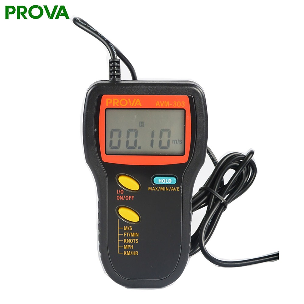 PROVA AVM-303 Anemometer RS-232C Interface with PC,45.0 m/s New #