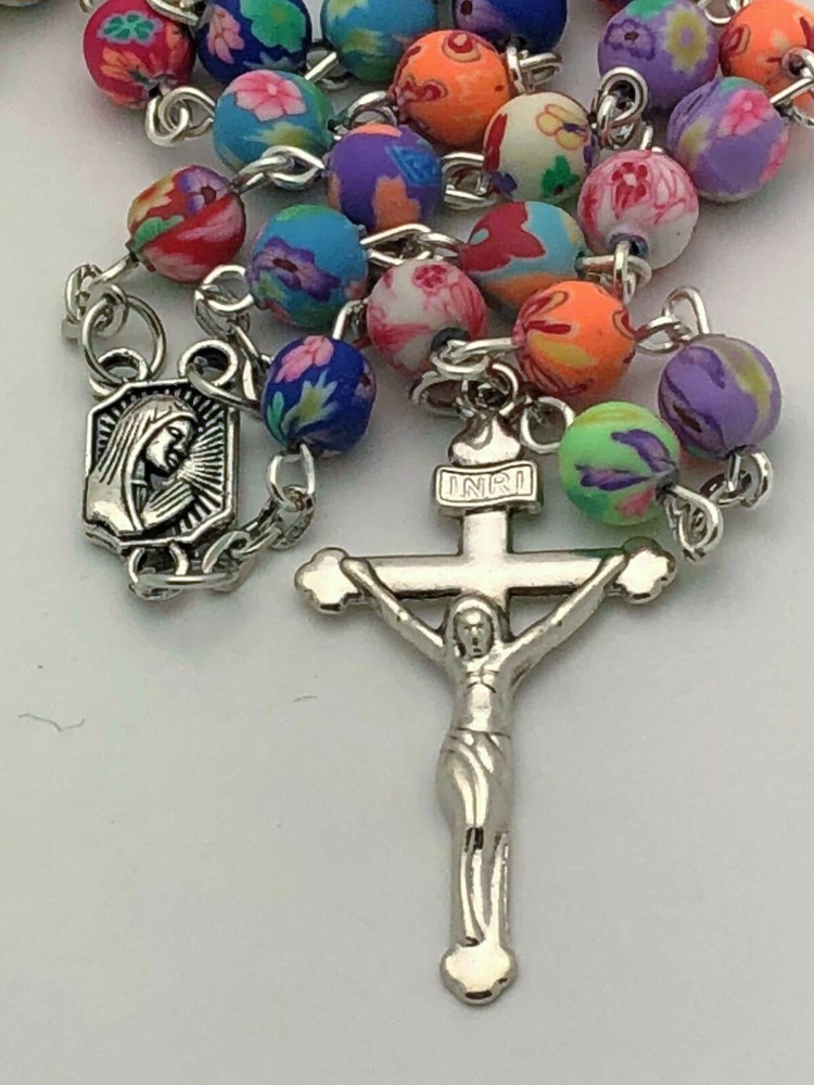Fimo Polymer Clay Catholic Rosary Beads