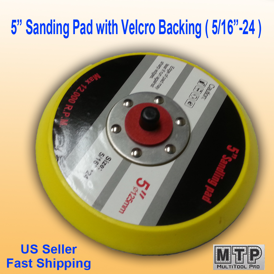 5" Hook and Loop Sanding Pad 5"X 5/16" 24 TPI Thread DA Sander Grinder Polishing