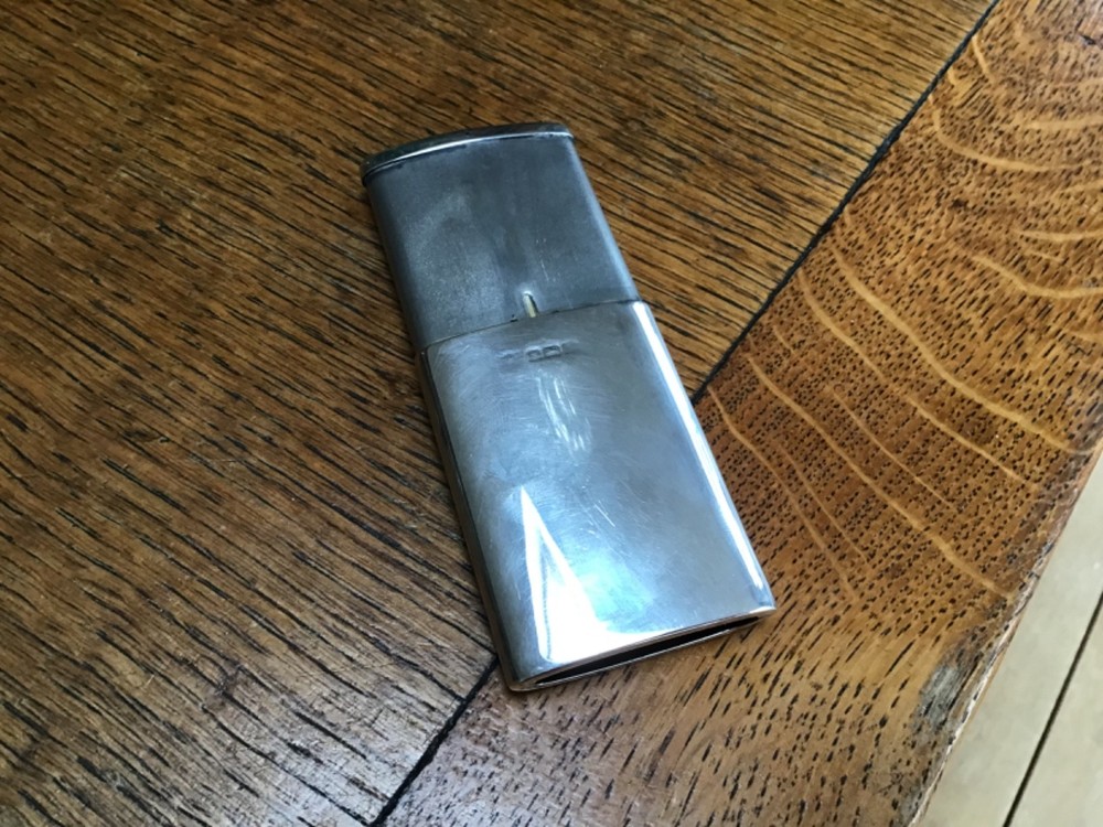ANTIQUE SOLID SILVER ADVERTISING (BOOKMAKERS) VESTA CASE B’HAM 1925 (48g)
