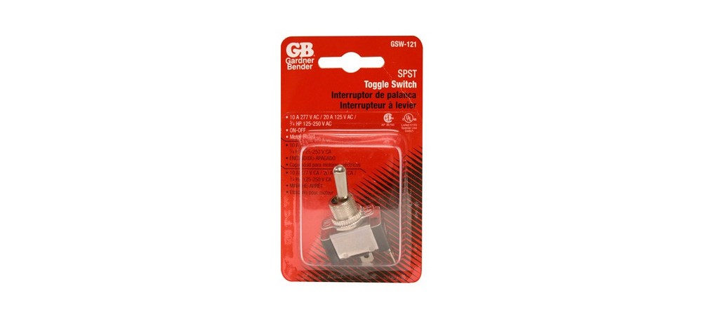 Toggle Tab Switch 20 amps Single Pole Toggle Silver Silver