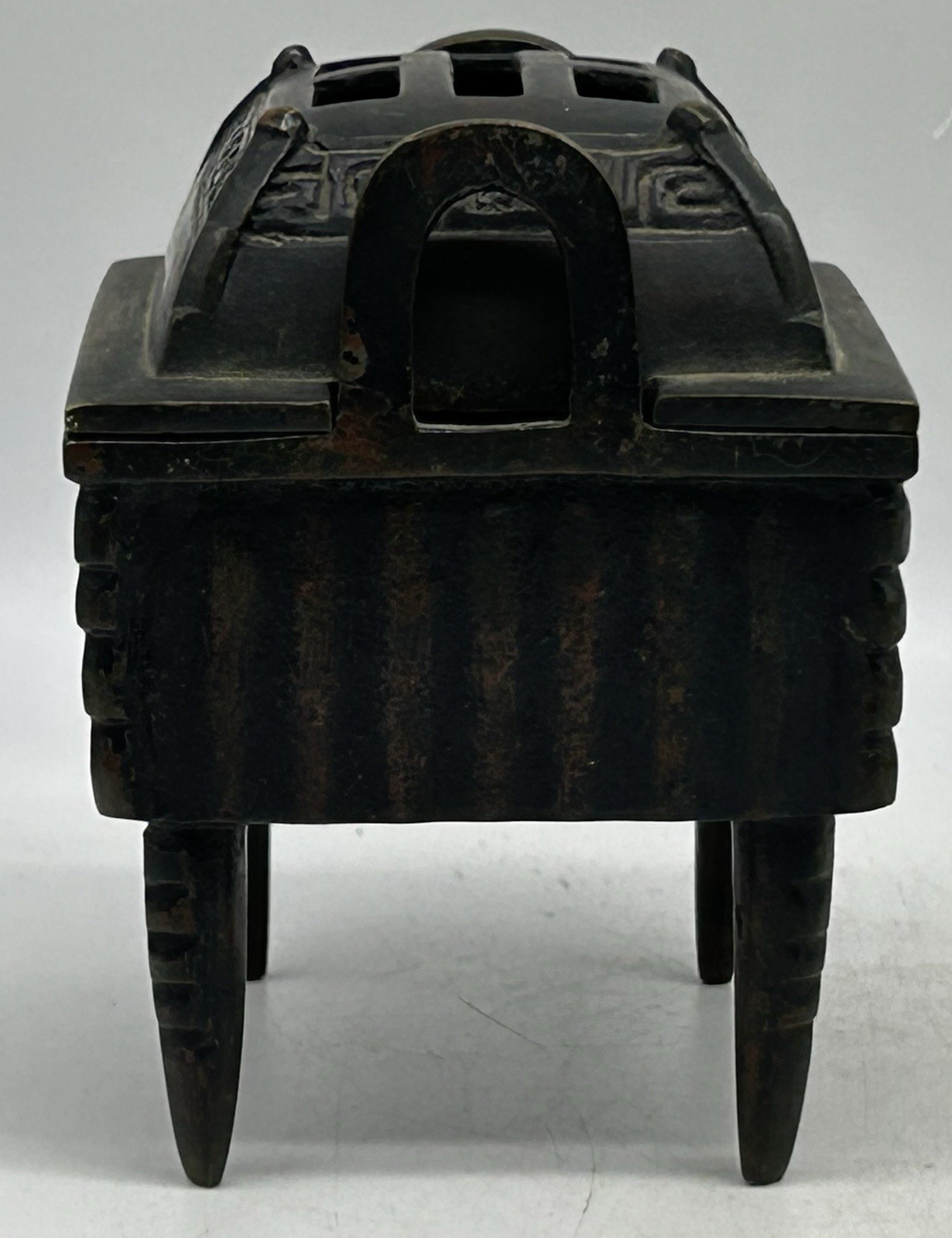 Chinese Incense Burner, Ding, Key Fret Pattern