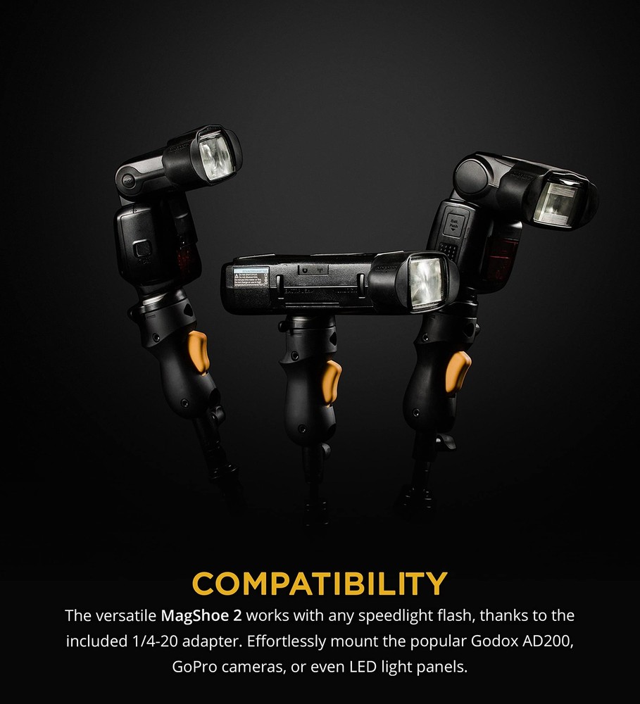 MagMod MagShoe v2 | Universal Cold Shoe Flash Mount for Off Camera Flash | LE...