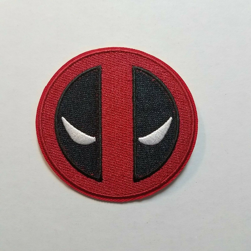 Deadpool Slant Eyes Round Patch 3 inches Wide