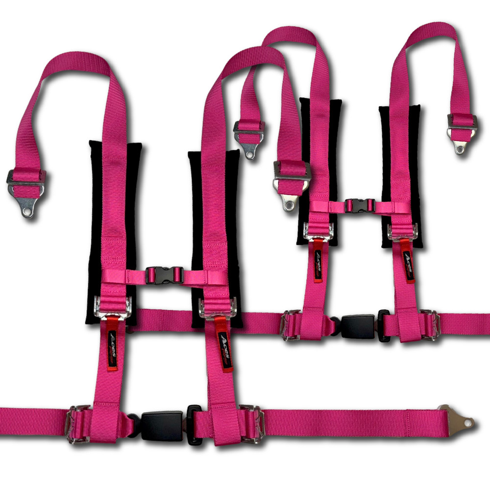 Pink 4 Point Harness (Pair) All Model UTV's