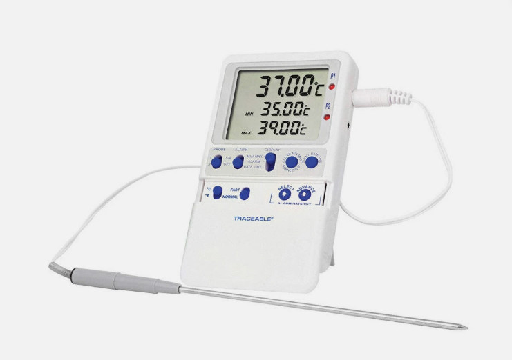 TRACEABLE 4244 Thermometer,LCD,-2 to 39C 6KEC4