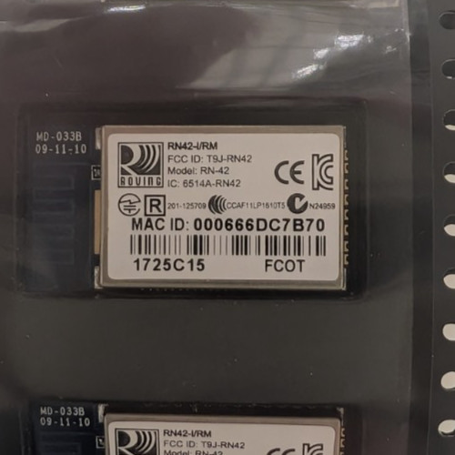 New, Roving Networks, RN42-I/RM615, BLUETOOTH MODULE