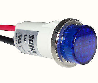 SUNS IL4E-120E-U-U6 LED 1/2" Blue Indicator Light Raised 120V Solico Ideal