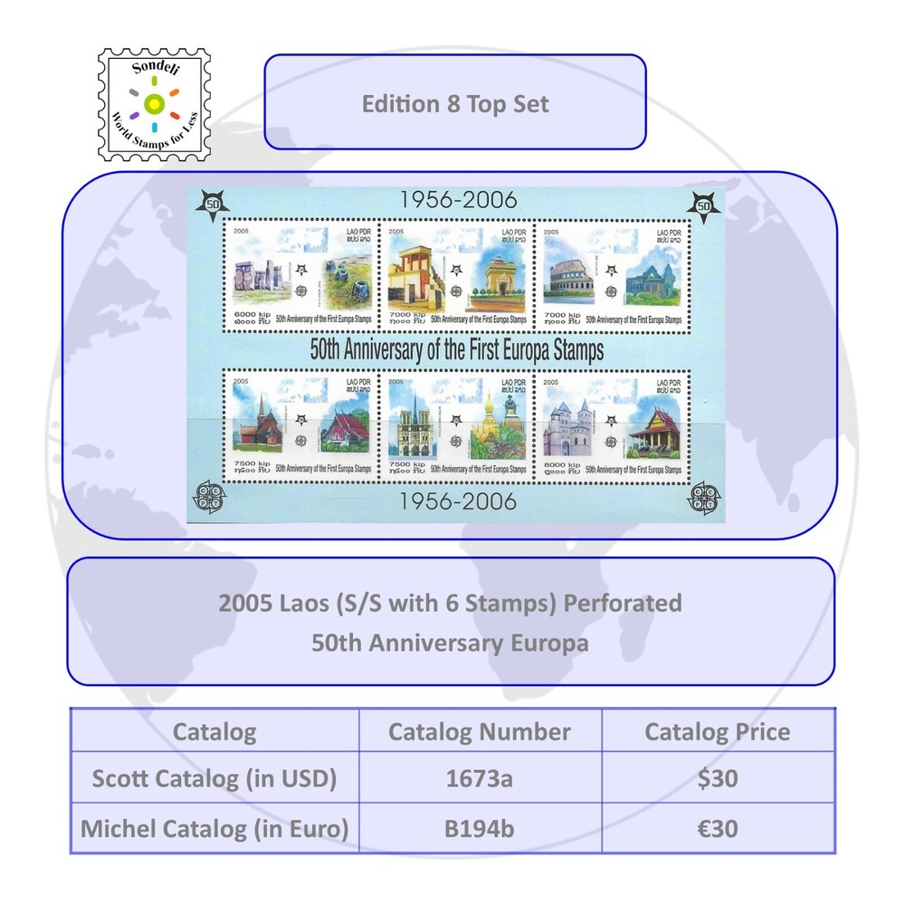 Sondeli Worldwide Stamp Collection Mint (MNH) (Edition 8)