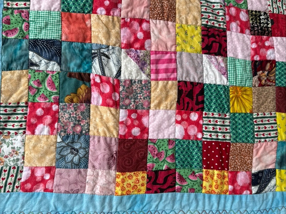 Handmade Quilt Baby Lap 26"x26" Wall Display Patchwork EUC Doll