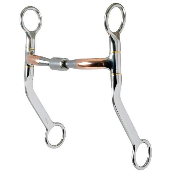 5" REINSMAN BILLY ALLEN STRIDE RIGHT ROLLER SNAFFLE COPPER HORSE BIT