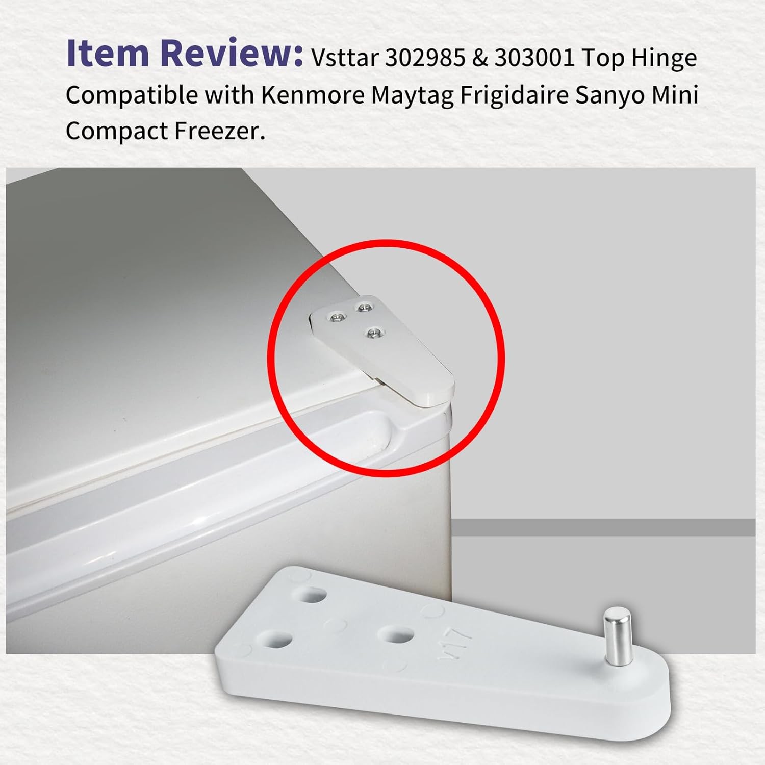 302985 & 303001 Mini Compact Freezer Top Hinge Compatible with Kenmore...