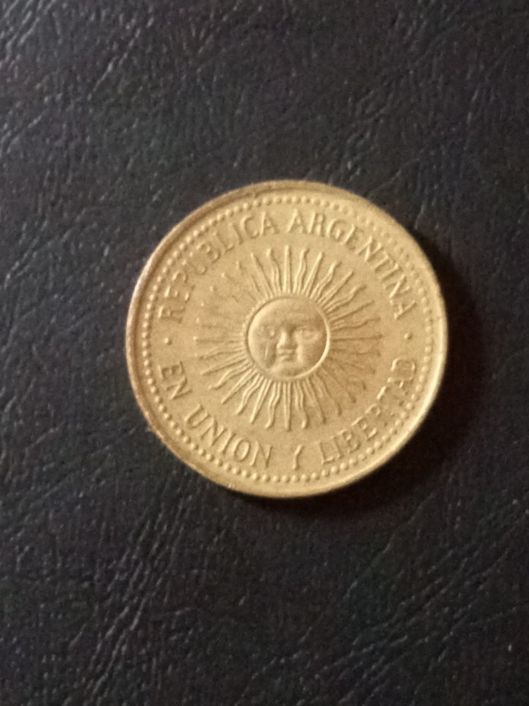 1992 Argentina 5 Centavos Double Die Error Coin.
