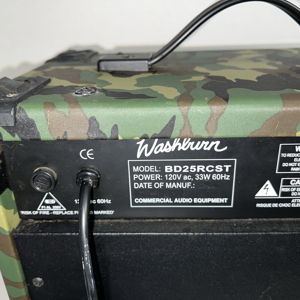 Washburn Bad Dog BD25RCST 25-Watt Solid-State Mini Stack Camo Limited Edition