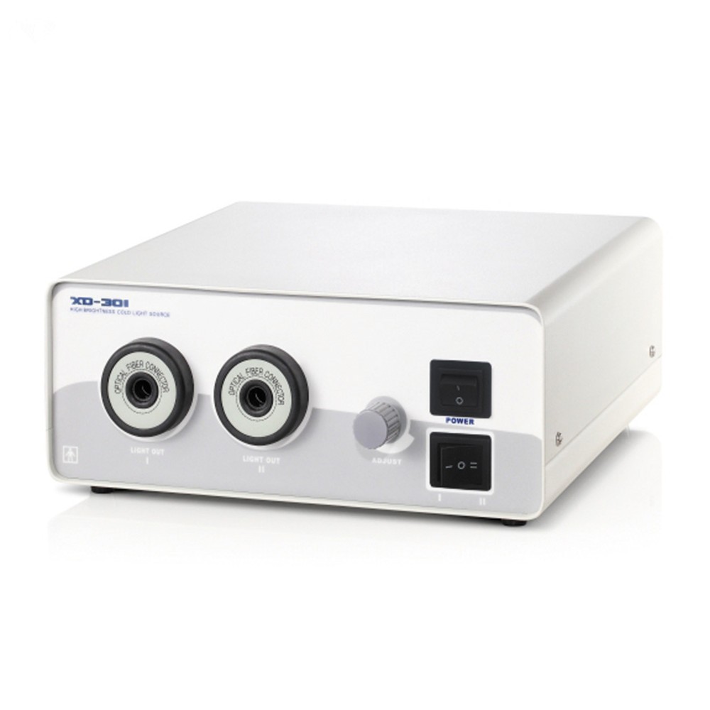 150W Double-Hole Halogen Medical Cold Light Source for Endoscope Microscope